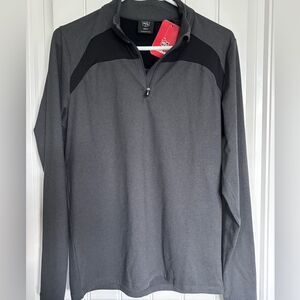 NWT Wilson Charcoal and Black 1/4 Zip Sports Pullover